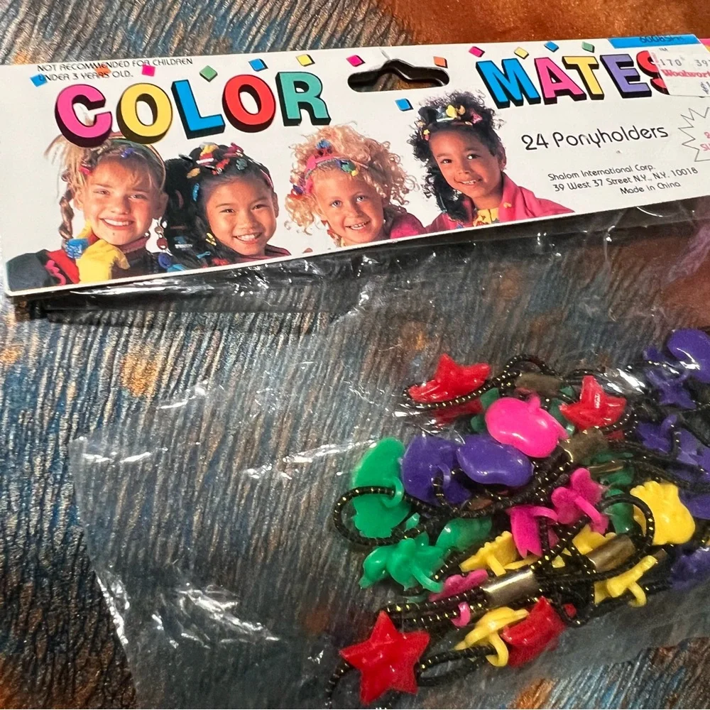 Vintage New 90s Goody and Color Mate decorative hair ties bows ponytail holders